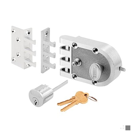 Prime-Line Single Cylinder Deadbolt Chrome Slam Lock with Flat and Angle Strike (Single Pack) SE 14328